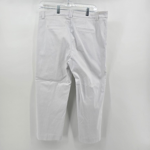 Zac & Rachel Womens Optic White Stretch Ankle Pants (capris) Size 12 NWT - Picture 2 of 7